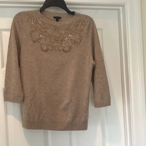 Talbots brownish 3/4 sleeves sweater